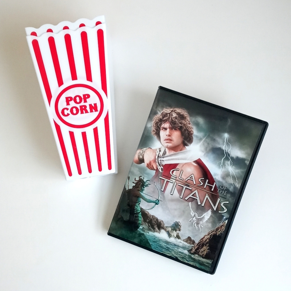 Clash Of The Titans DVD 80's Cult Classic With 2 New Reusable Popcorn Containers - Picture 9 of 10
